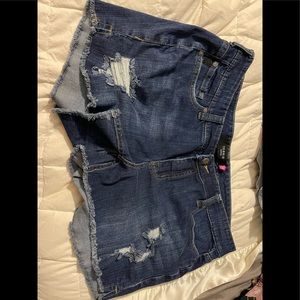 Torrid shorts denim jean shorty shorts distressed